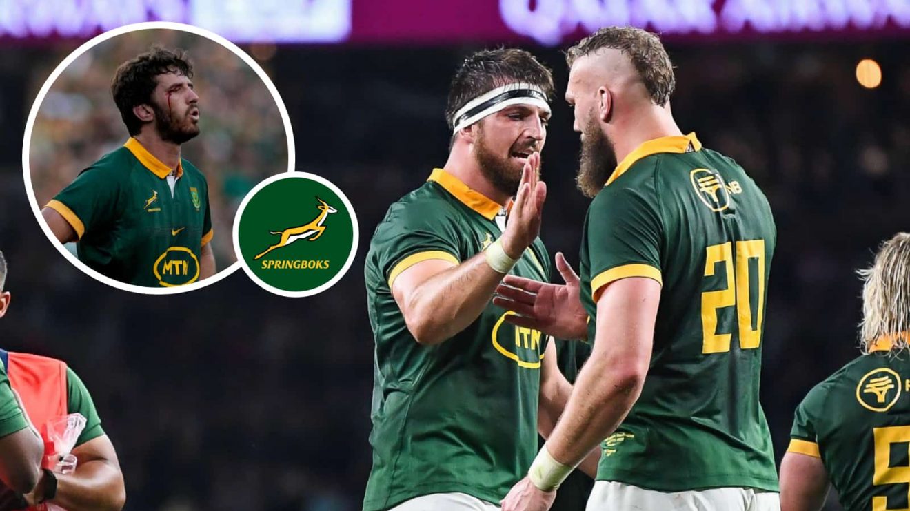 Springboks lock RG Snyman and Jean Kleyn with an insert of Ruan Nortje.