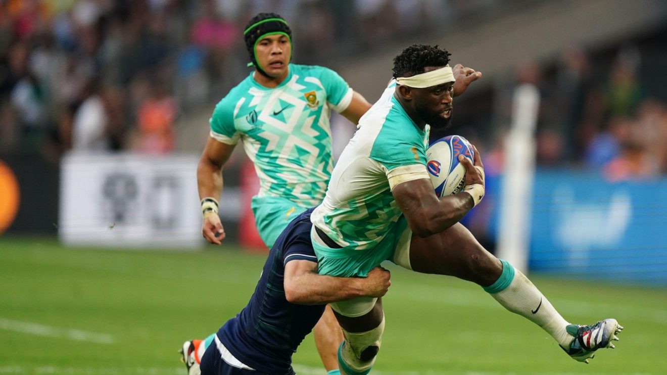 Springboks captain Siya Kolisi v Scotland.