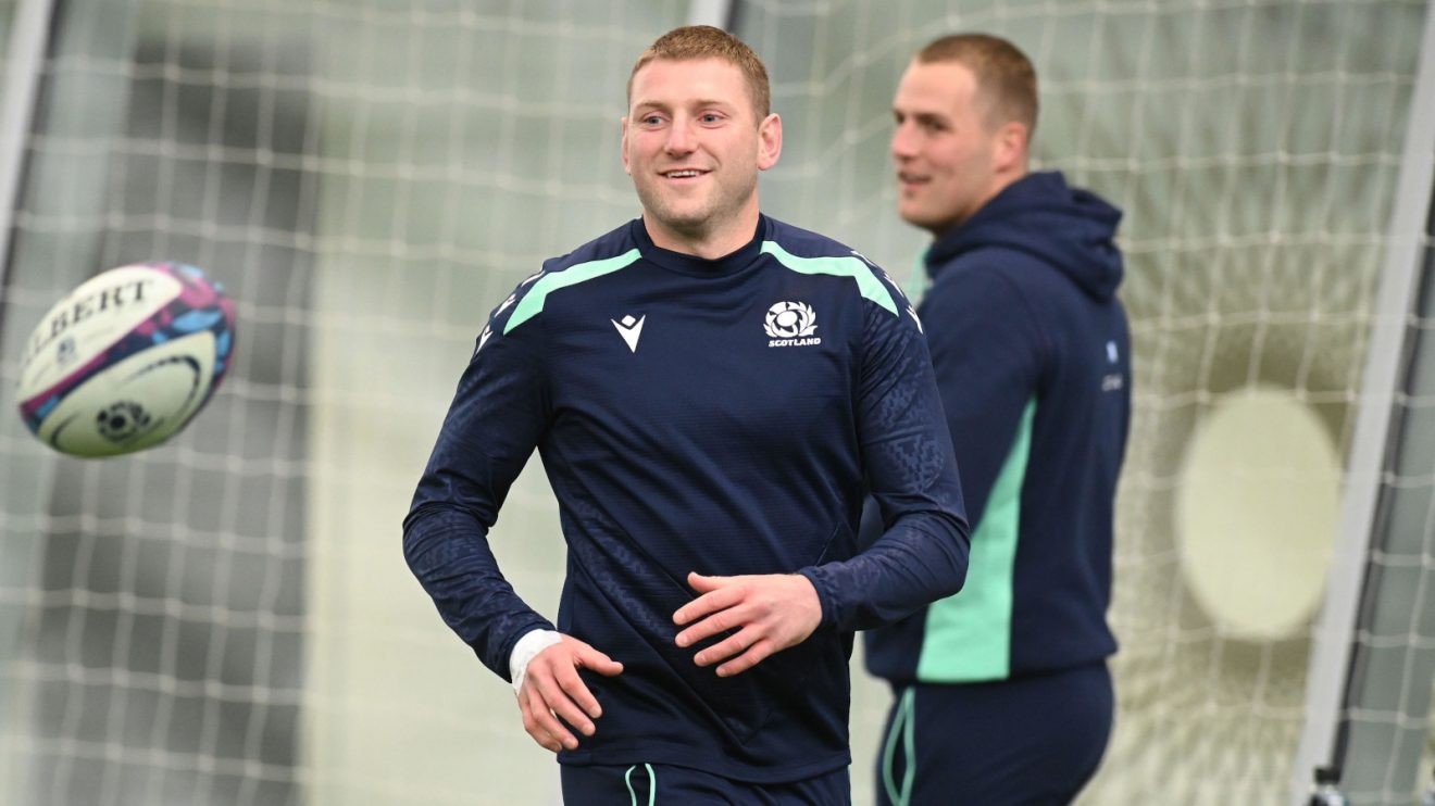 Scotland fly-half Finn Russell at training.