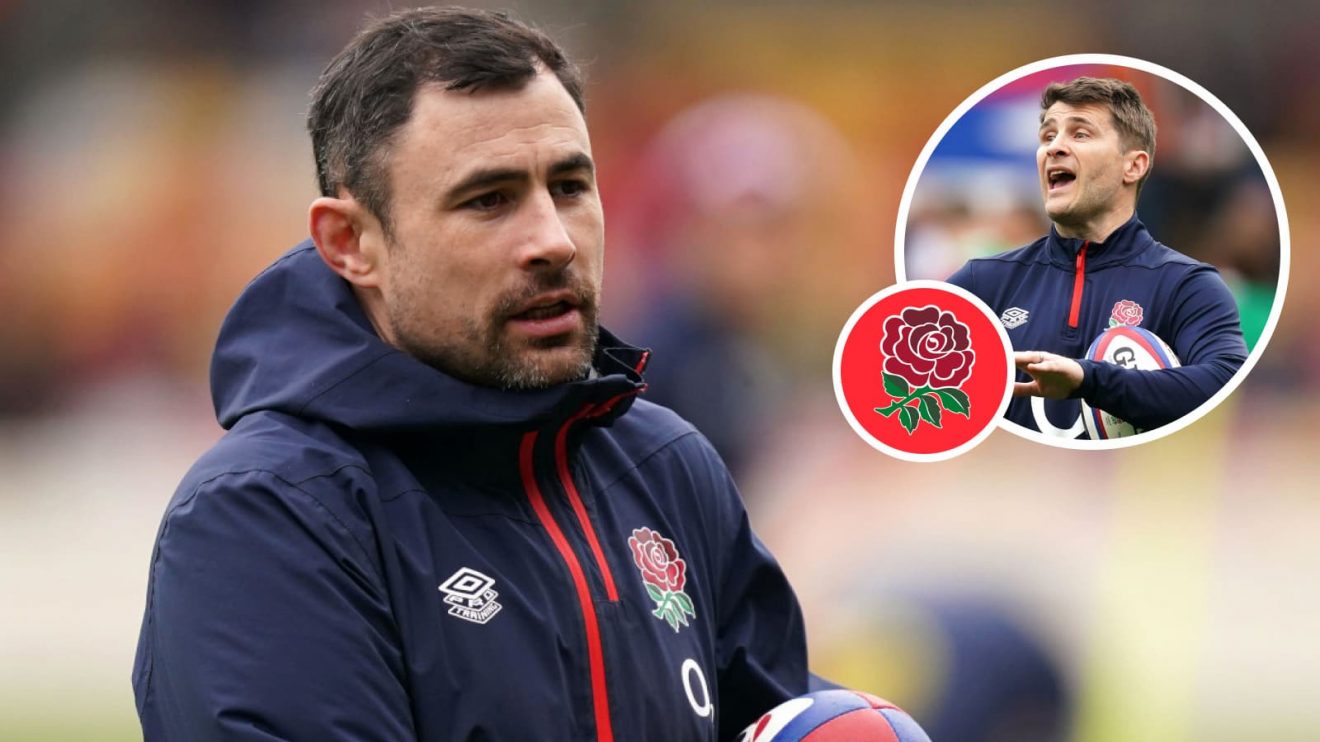 Banished England coach Felix Jones and attack guru Richard Wigglesworth (inset).