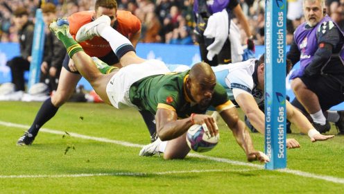 Law discussion: Why the officials got Makazole Mapimpi’s first try correct in Scotland v Springboks clash