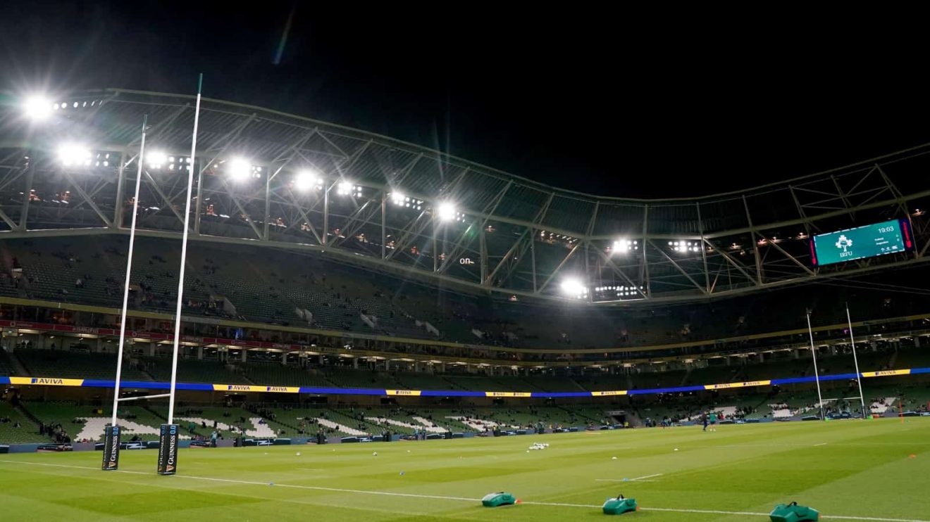 General view of the stadium before the Autumn international match at the Aviva Stadium, Dublin.
