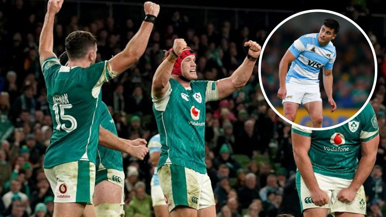 Split with Ireland players and Argentina's Tomas Albornoz