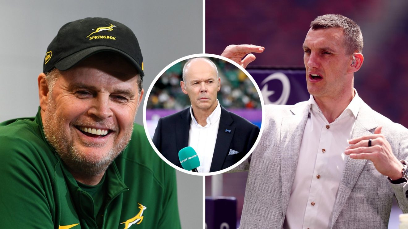 Split with Rassie Erasmus, Sam Warburton and Sir Clive Woodward.