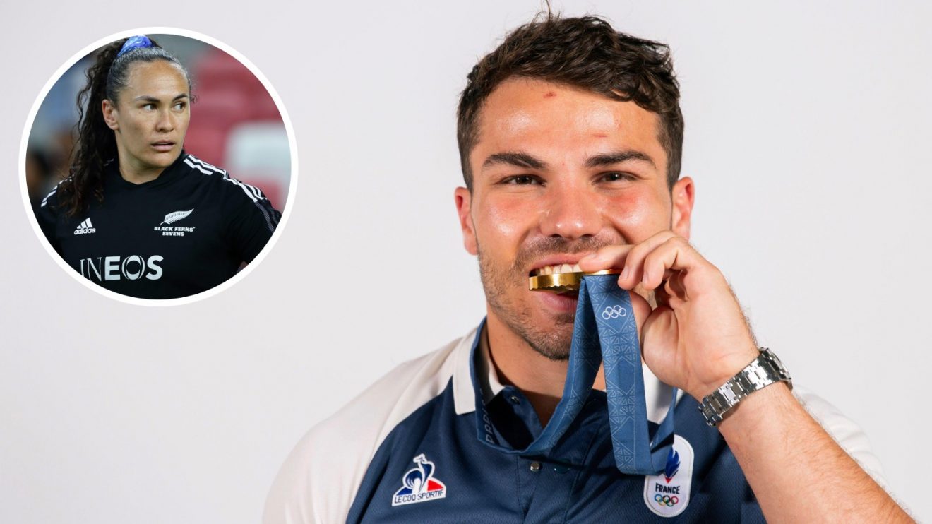 Split with Portia Woodman and Antoine Dupont.