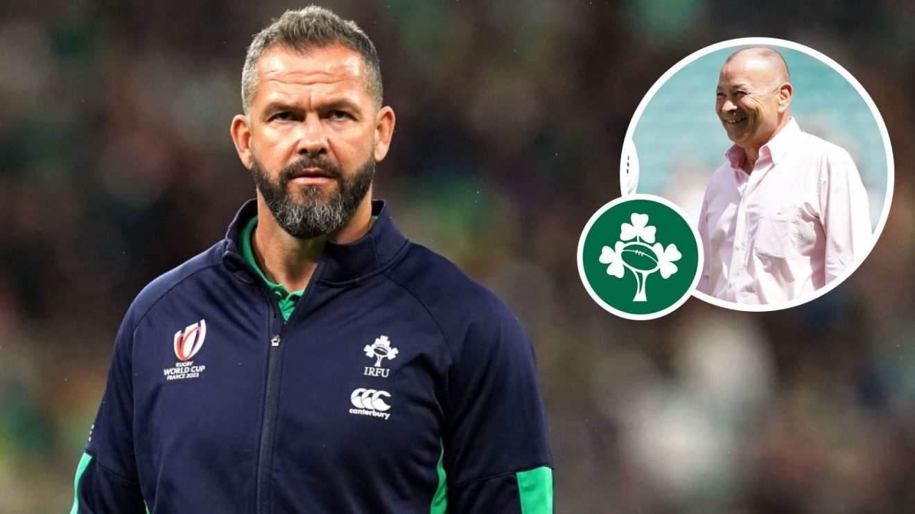 Ireland head coach Andy Farrell and former Wallabies and England boss Eddie Jones.