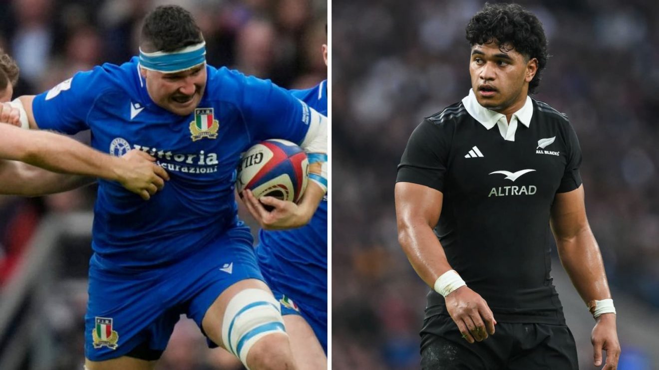 Sebastian Negri and Wallace Sititi face off on Saturday.