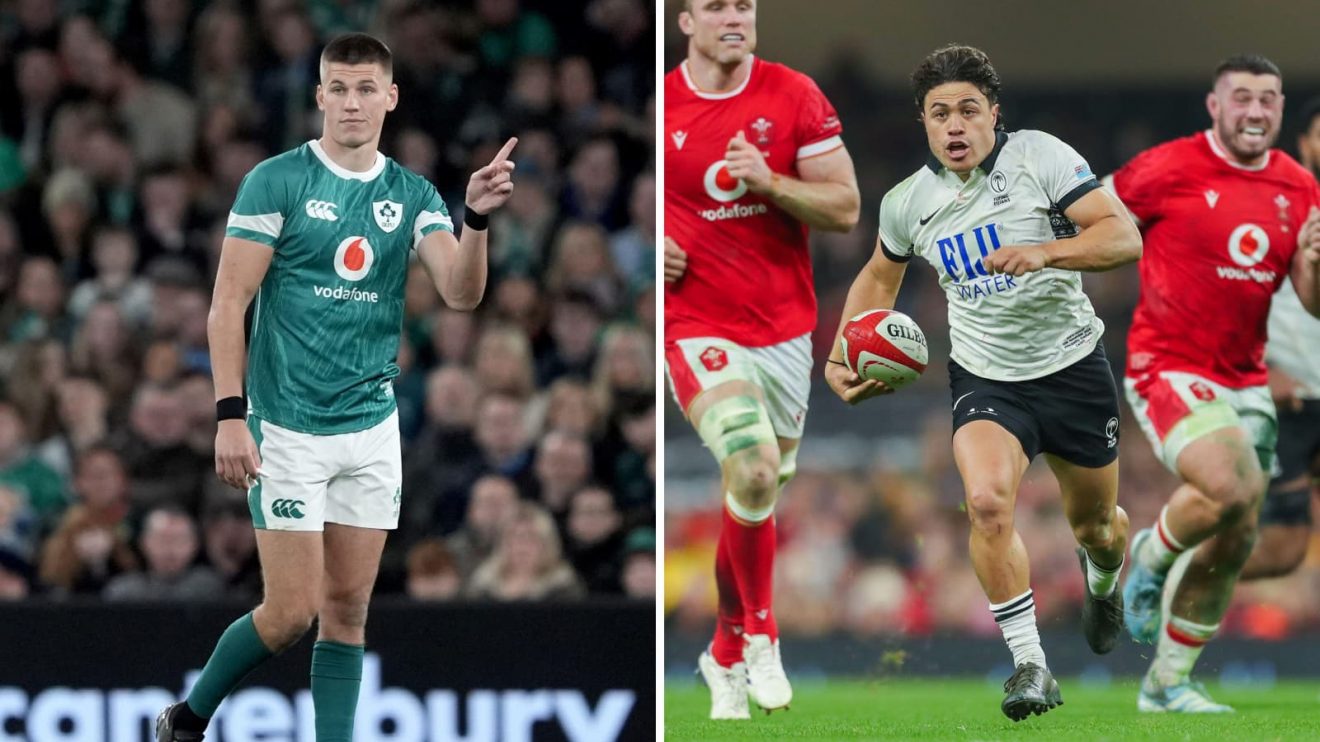 Ireland's Sam Prendergast and Fiji's Caleb Muntz will face off at 10.