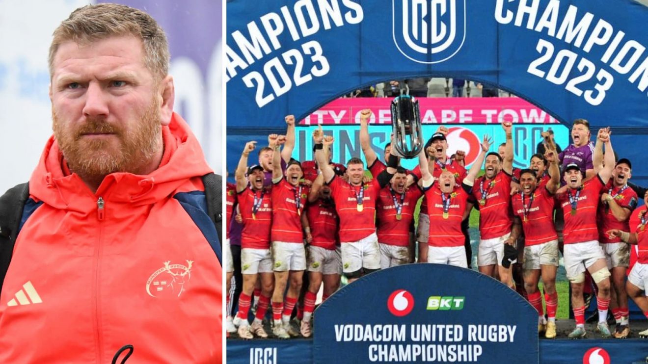 Forwards coach Andi Kyriacou helped Munster to United Rugby Championship glory in 2023.