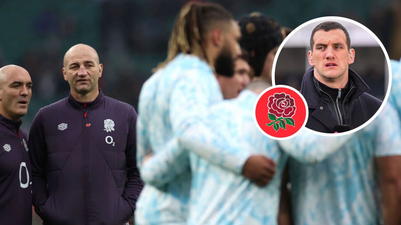 England head coach Steve Borthwick and his players, and former Wales captain Sam Warburton (inset).