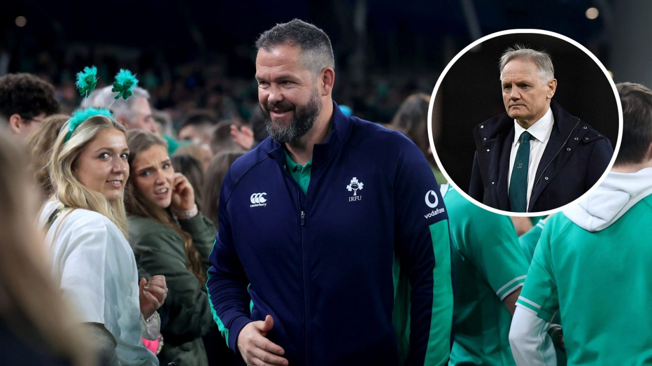 Split with Andy Farrell and Joe Schmidt.