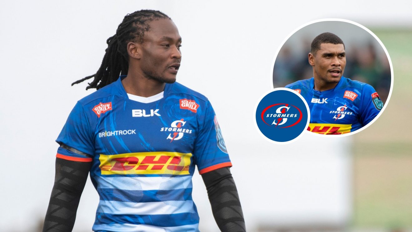 Split with Stormers duo Seabelo Senatla and Damian Willemse.