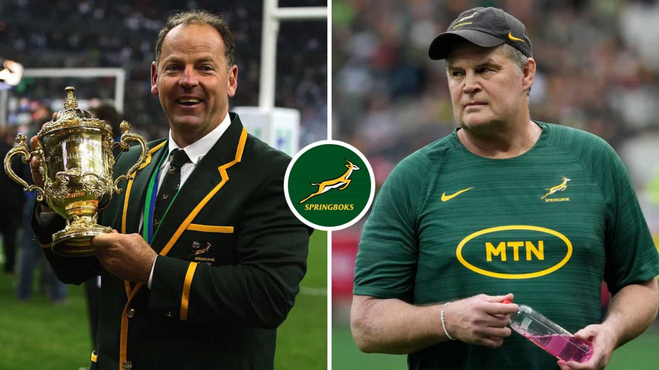 Springboks head coaches Rassie Erasmus and Jake White.