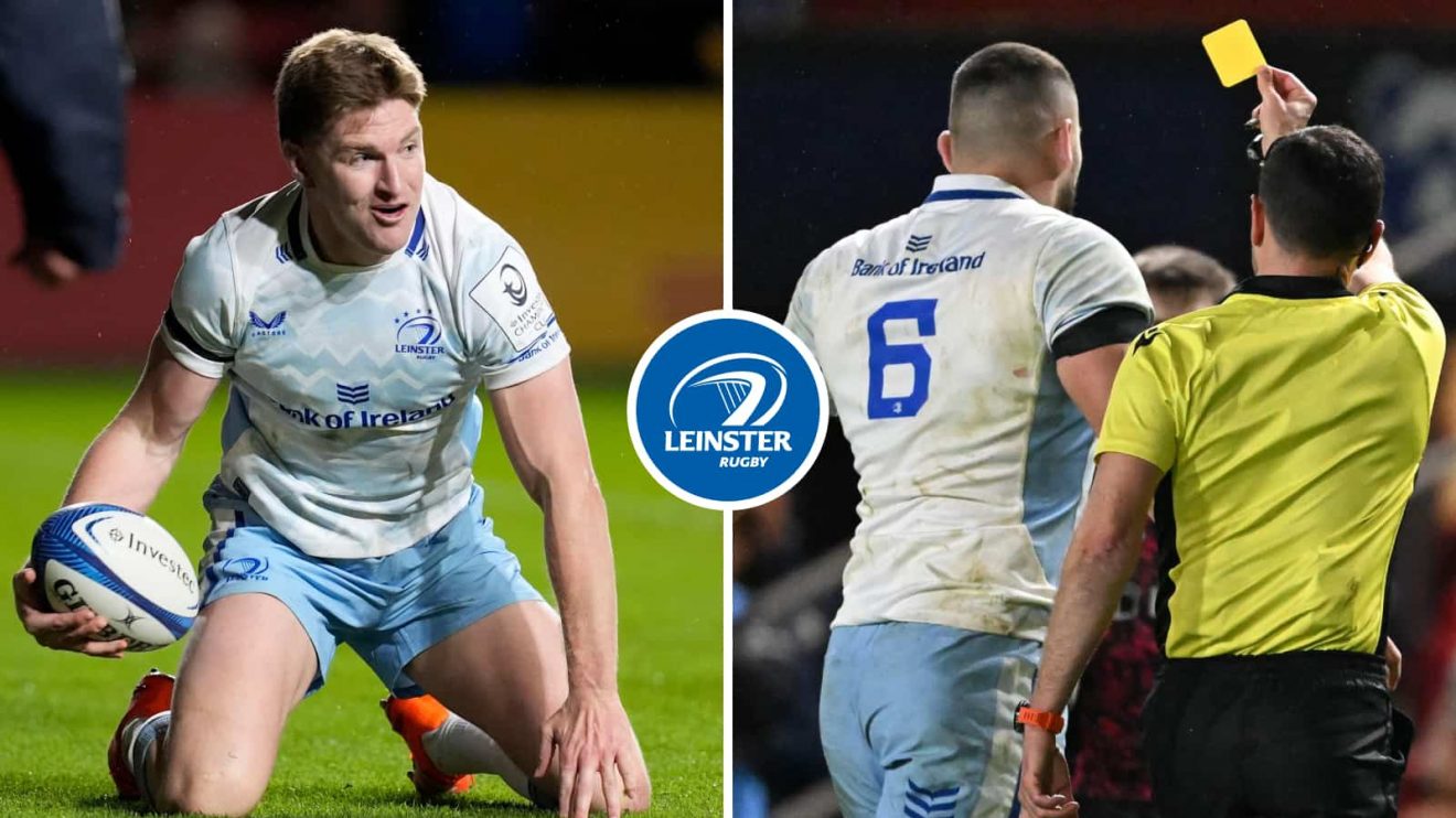Leinster back Jordie Barrett and forward Max Deegan.