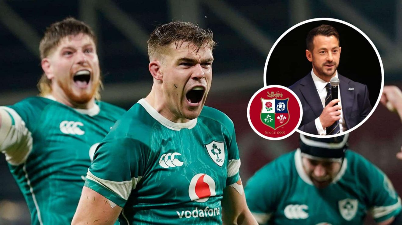 Ireland's Garry Ringrose and an inser of former British and Irish Lions scrum-half Greig Laidlaw.