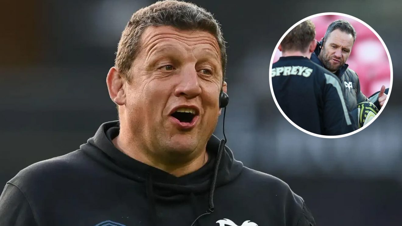 Former Ospreys head coach Toby Booth and his replacement Mark Jones.
