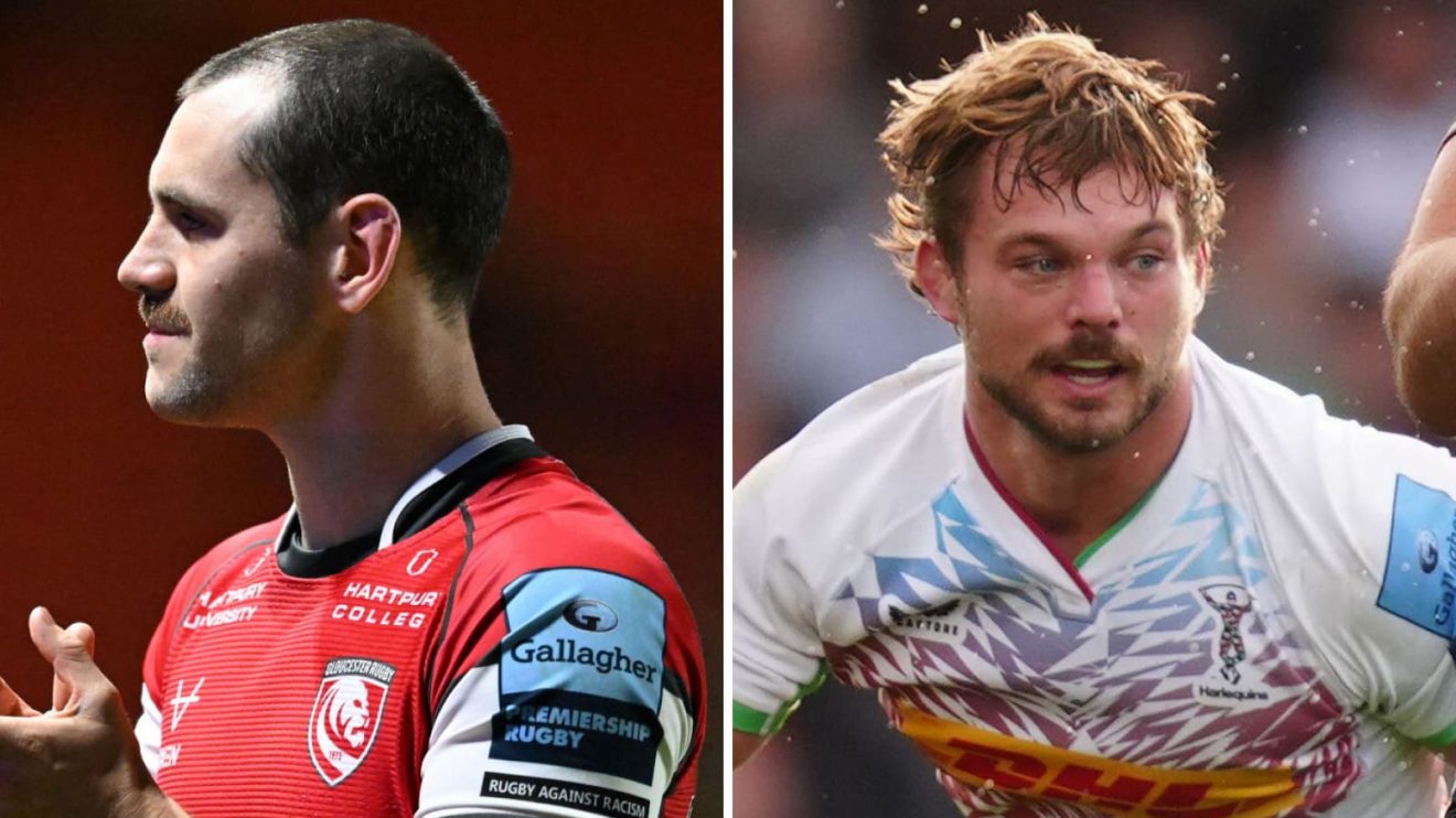 Gloucester scrum-half Tomos Williams and Harlequins openside flanker Will Evans.