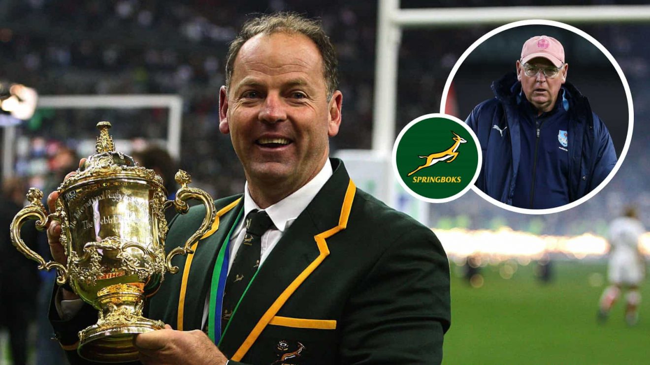 An image of Jake White after winning the 2007 World Cup and an insert of him now.
