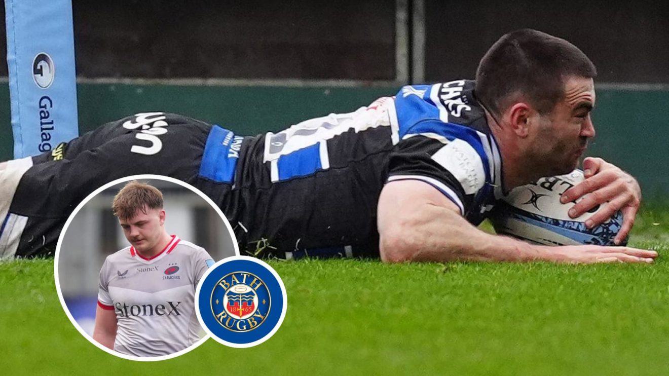 Will Muir scored a hat-trick for Bath against Saracens.