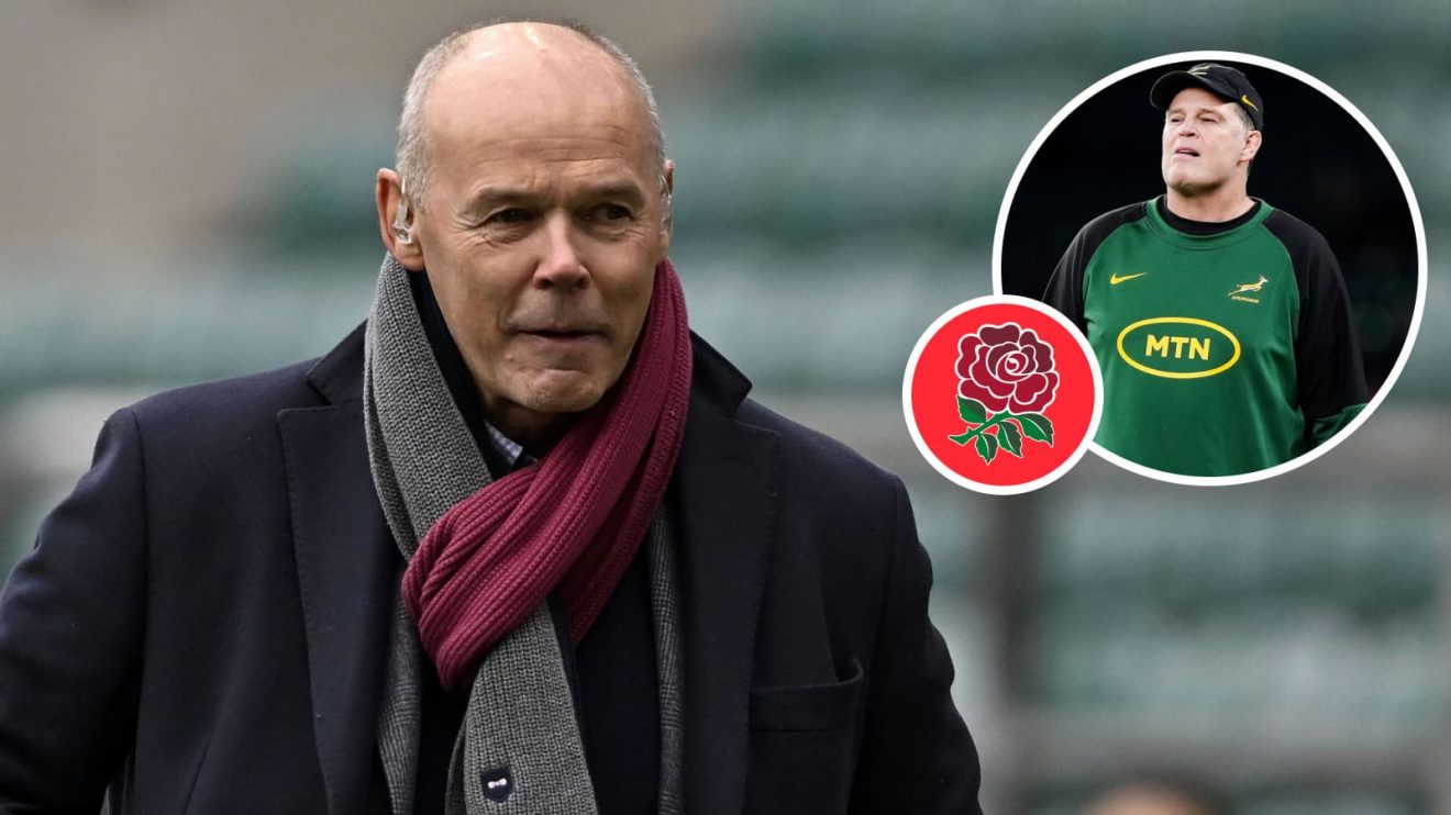 Former England head coach Sir Clive Woodward and Springboks boss Rassie Erasmus.