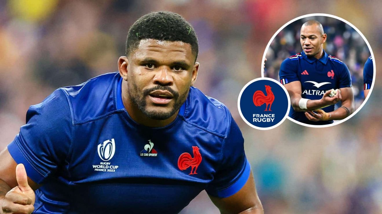 France centre Jonathan Danty and an insert of Gael Fickou.