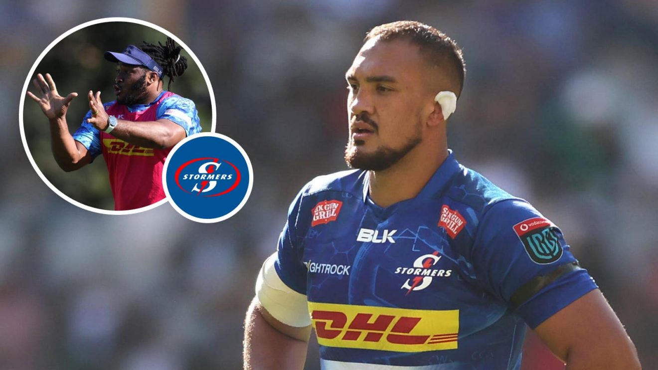 Stormers and Springboks forward Salmaan Moerat and Joseph Dweba.