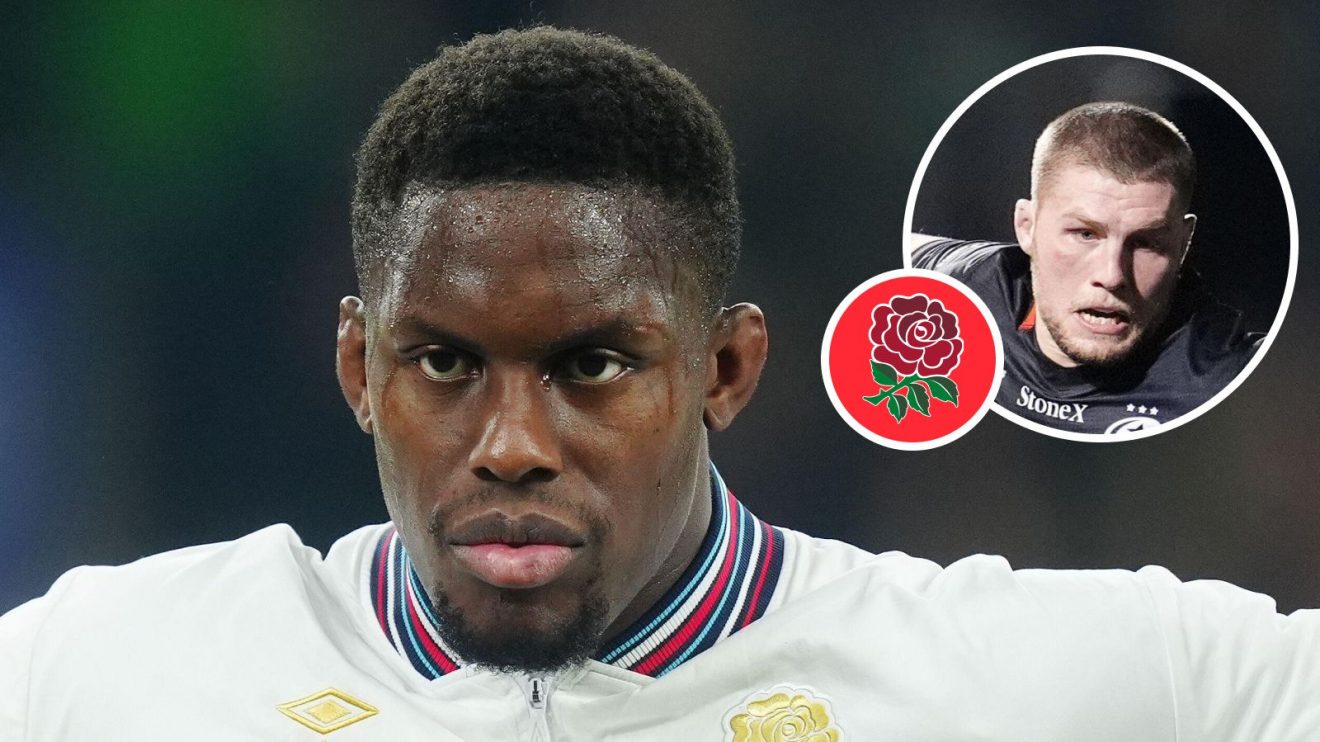 An image of Maro Itoje with an indent of Tom Willis