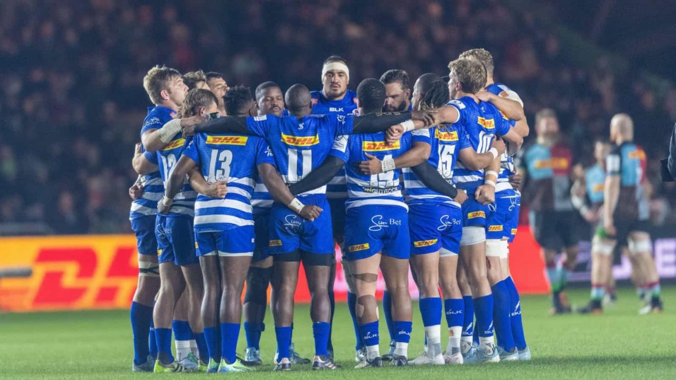 Stormers form a huddle ahead of the European Rugby Champions Cup.