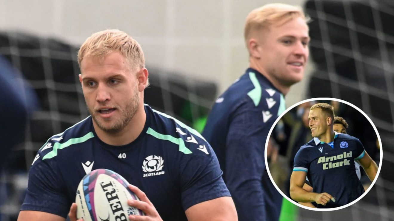 Dylan Richardson at Scotland training.