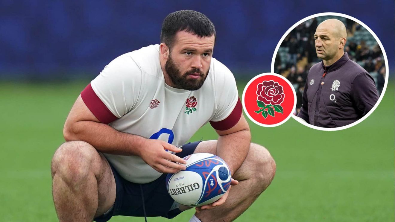 England prop Bevan Rodd and an insert of head coach Steve Borthwick