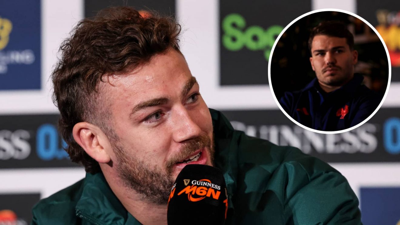 Ireland captain Caelan Doris and France skipper Antoine Dupont.