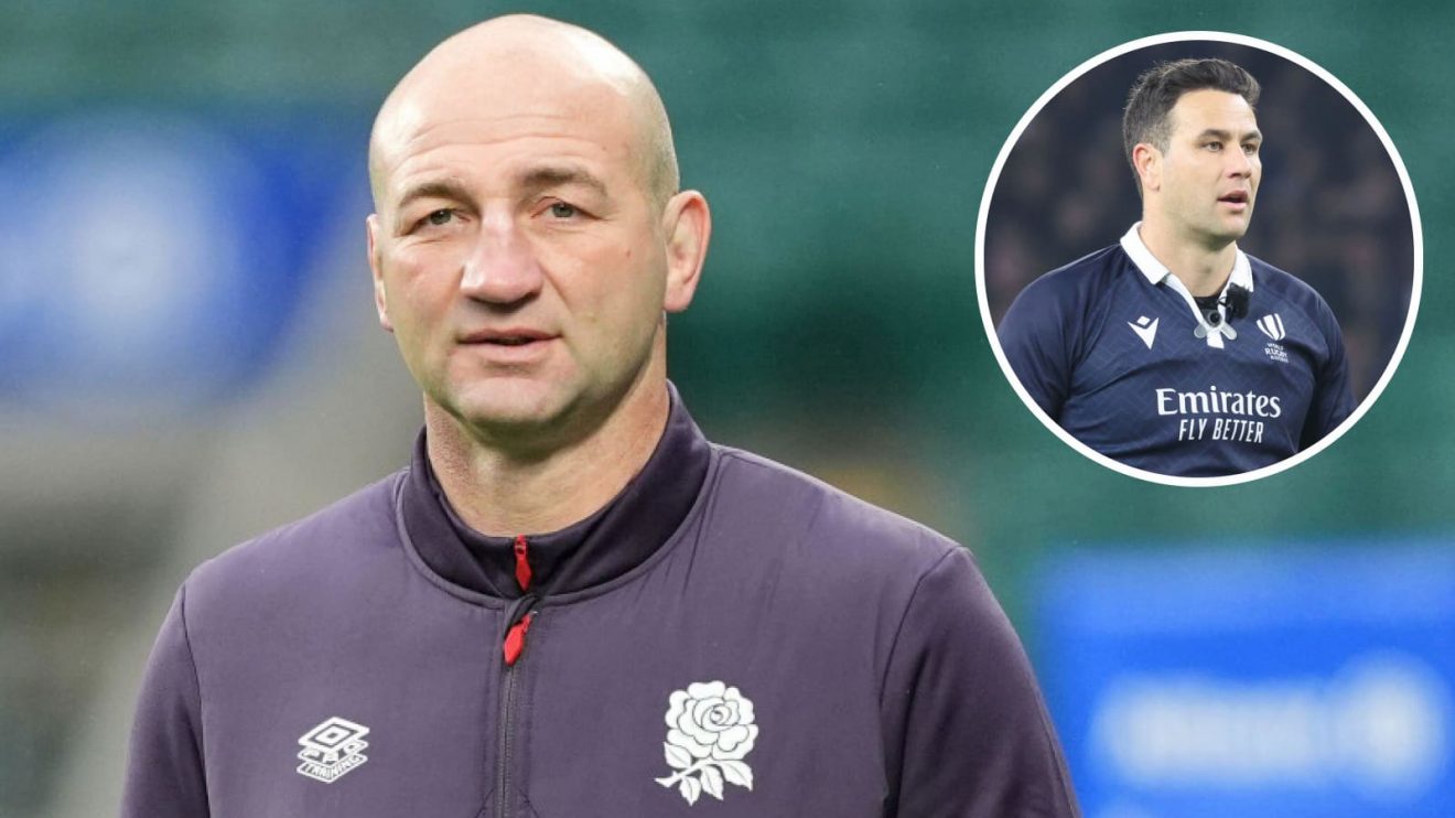 England head coach Steve Borthwick and referee Ben O'Keeffe (inset), who will take charge of their Six Nations clash with Ireland.