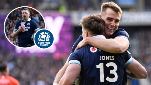 Scotland player ratings: Finn Russell blows ‘hot and cold’ as Huw Jones’ ‘glorious’ hat-trick sees off Italy