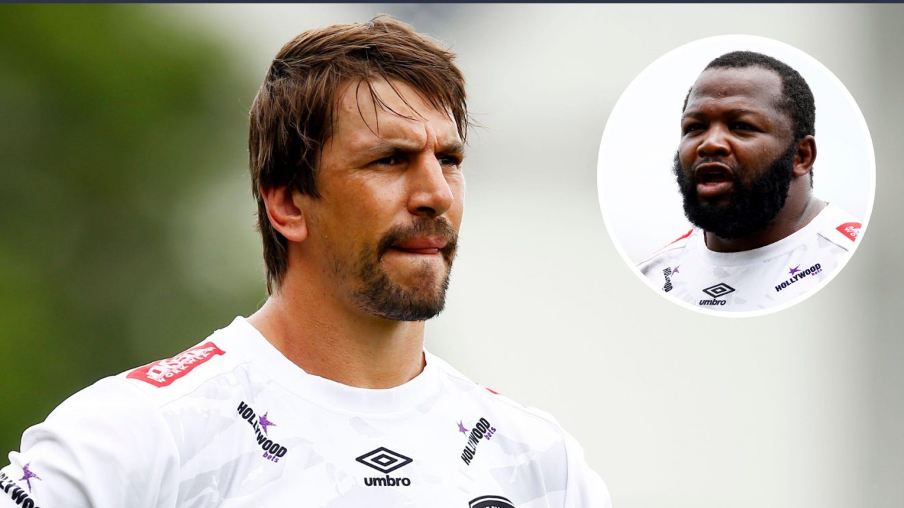 Springboks and Sharks forwards Eben Etzebeth and Ox Nche (Steeve Haag)