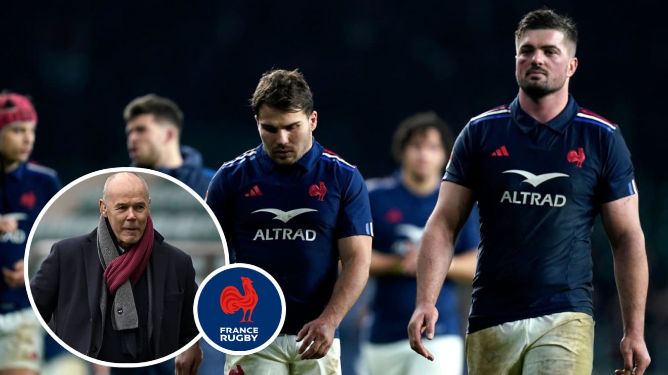 France players dejected after Six Nations defeat to England and Rugby World Cup-winning head coach Sir Clive Woodward.