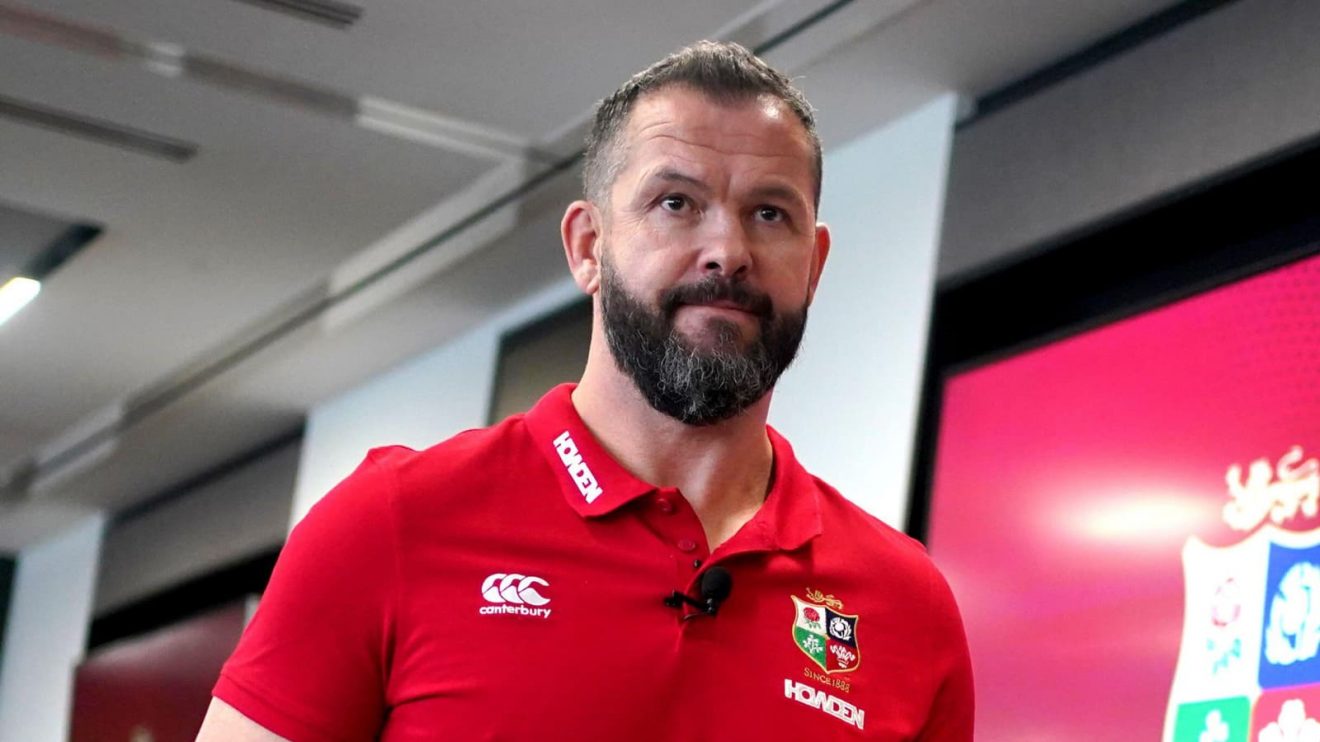 Andy Farrell during the British and Irish Lions Head Coach announcement.