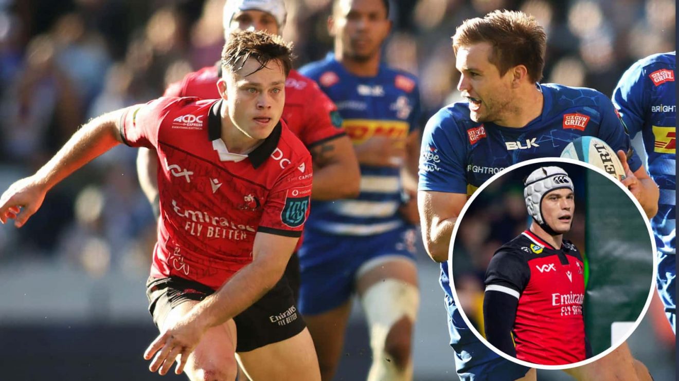 Quan Horn in action against the Stormers, and another impressive Lions back Henco van Wyk (inset).