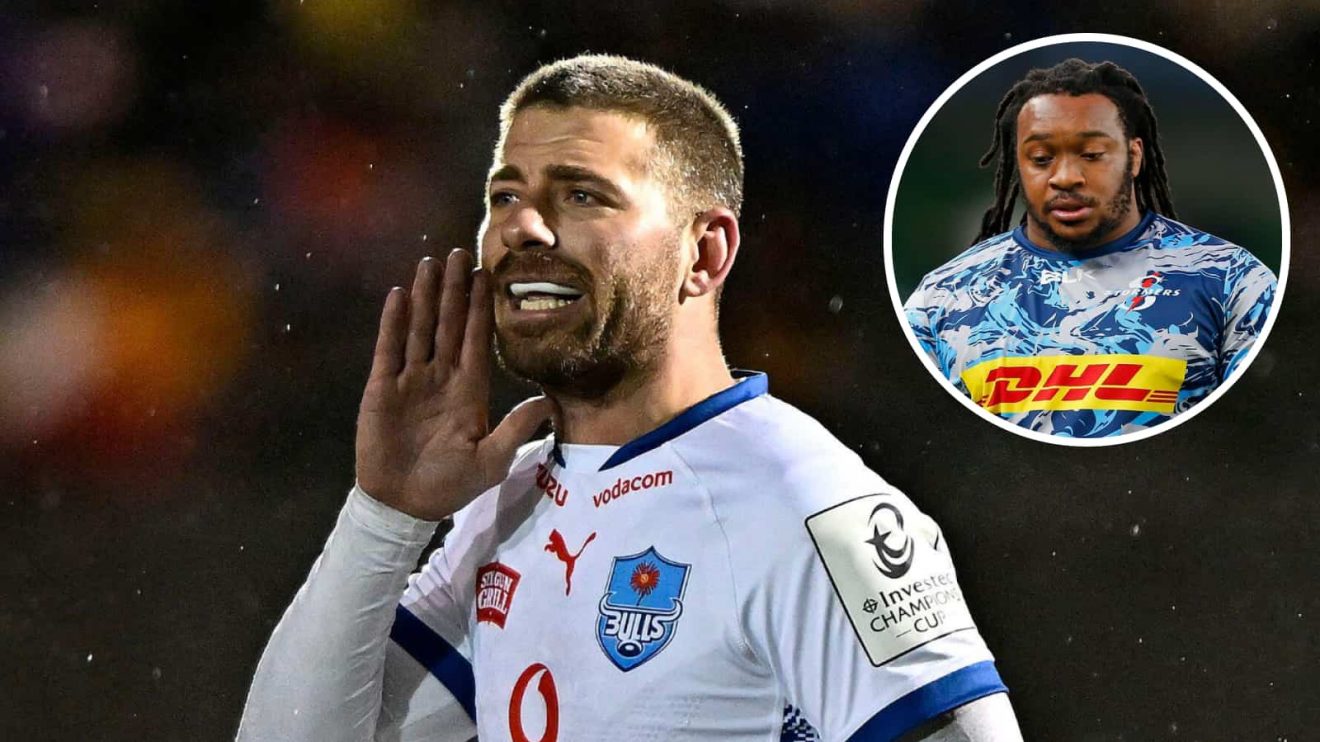 Bulls and Springboks star Willie Le Roux and an insert of Stormers hooker Joseph Dweba.