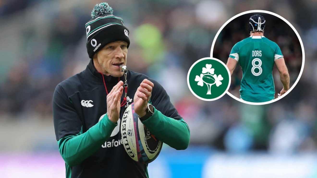 Ireland head coach Simon Easterby and captain Caelan Doris (inset), who is absent for the Wales Six Nations encounter.