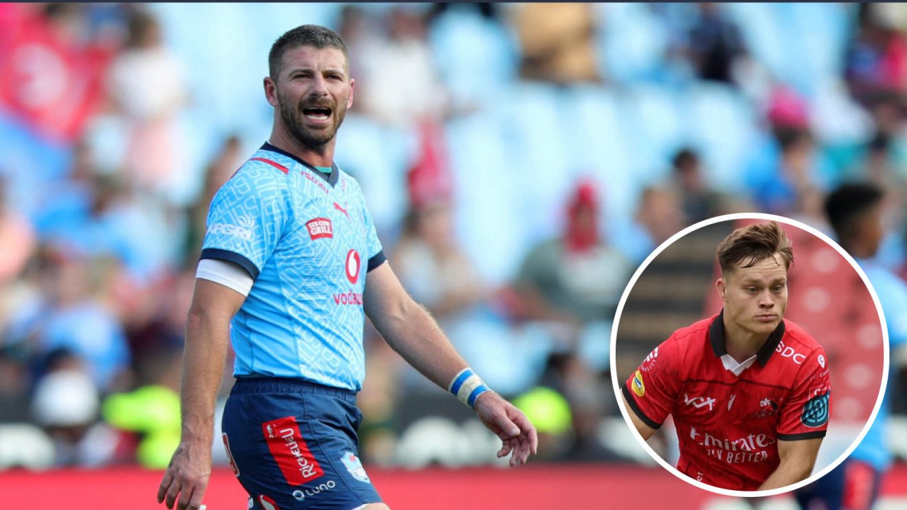 Bulls playmaker Willie le Roux and Lions full-back Quan Horn (inset).