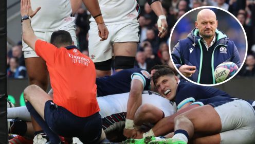 Ex-England fly-half claims referee was hosts ‘man of the match’ as Gregor Townsend addresses ‘interesting call’ against ‘raging’ Scotland
