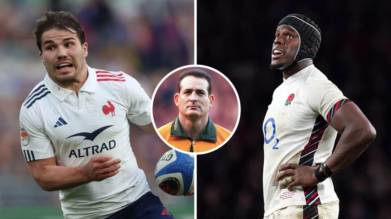 France captain Antoine Dupont, Wallabies great David Campese and England skipper Maro Itoje