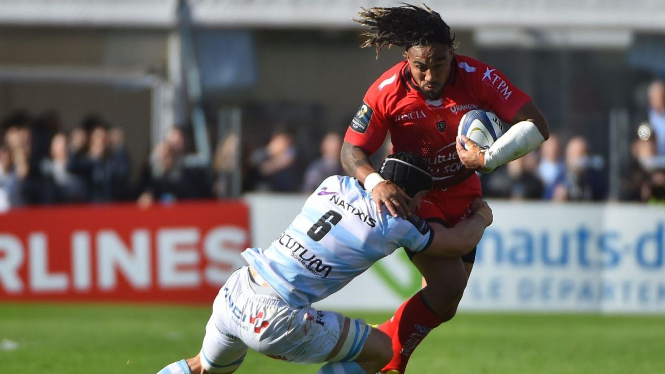 Ma'a Nonu carrying the ball into contact for Toulon