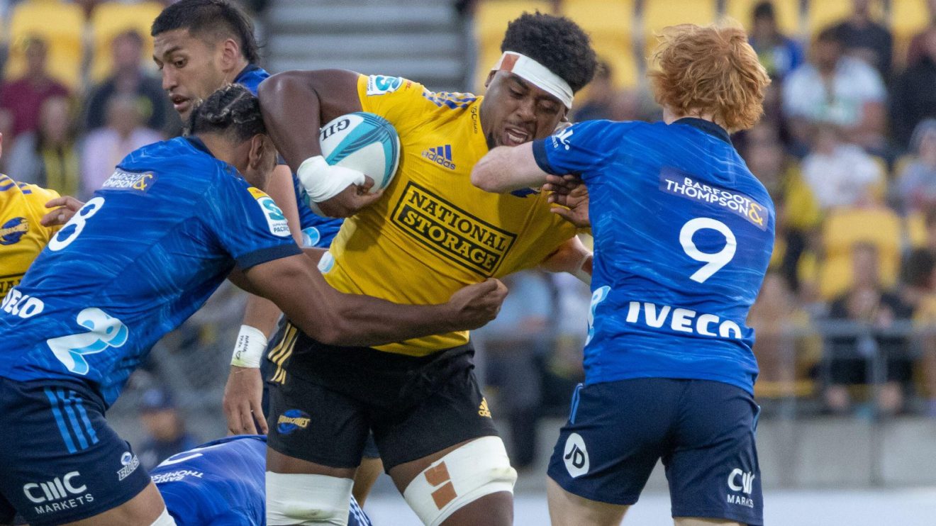 Peter Lakai Hurricanes v Blues SRP 2024 - Alamy