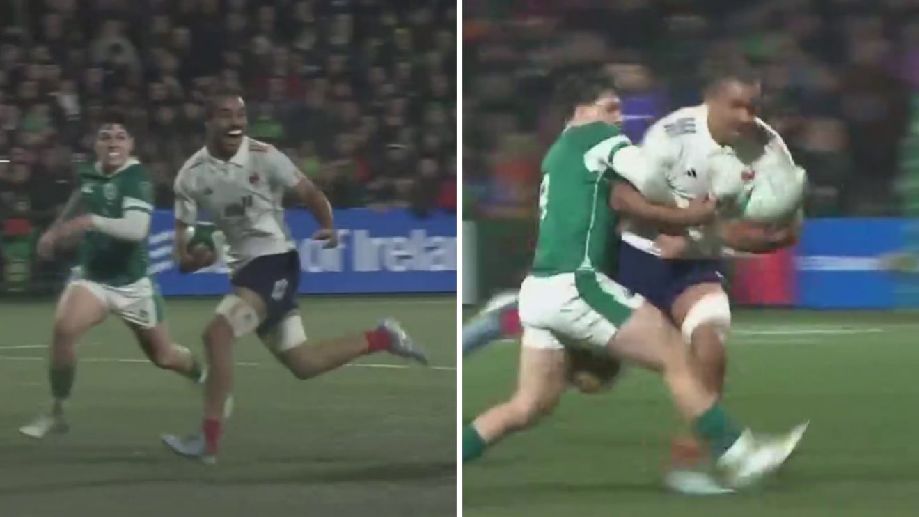 France flanker Noa Traversier's botched try against Ireland in the u20s six nations