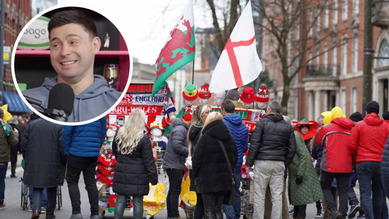 Calm before the storm ahead of Wales v England in Cardiff as fans gather and ex-Red Rose scrum-half Ben Youngs (inset).