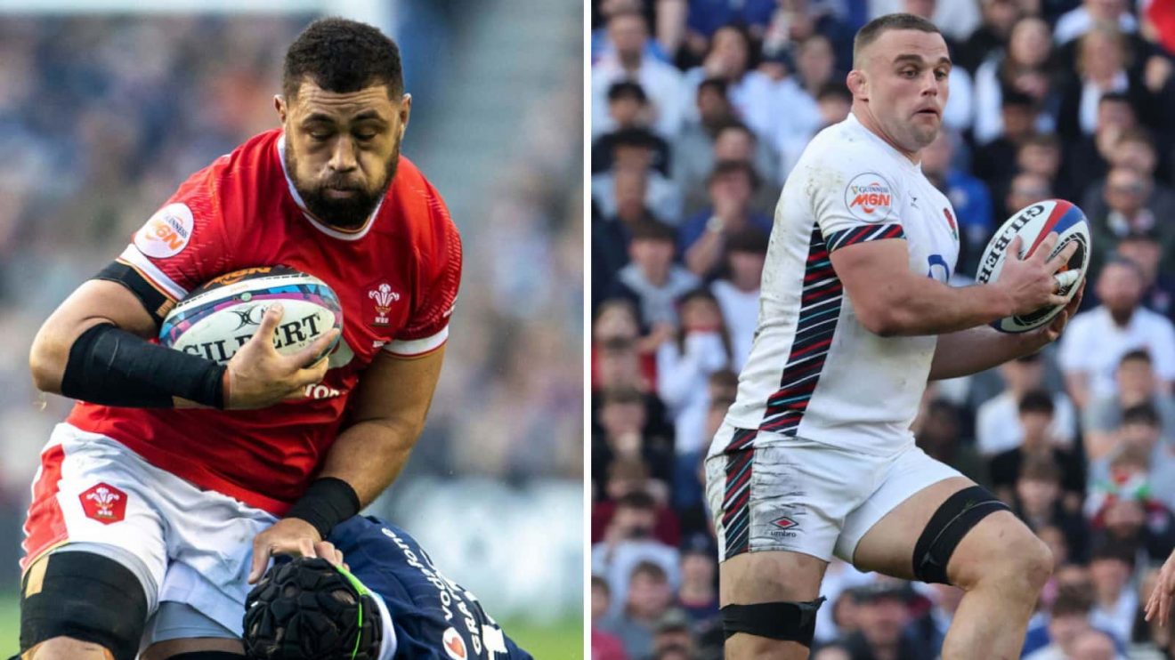 The starting number eights for Wales v England with Taulupe Faletau (left) and Ben Earl (right).