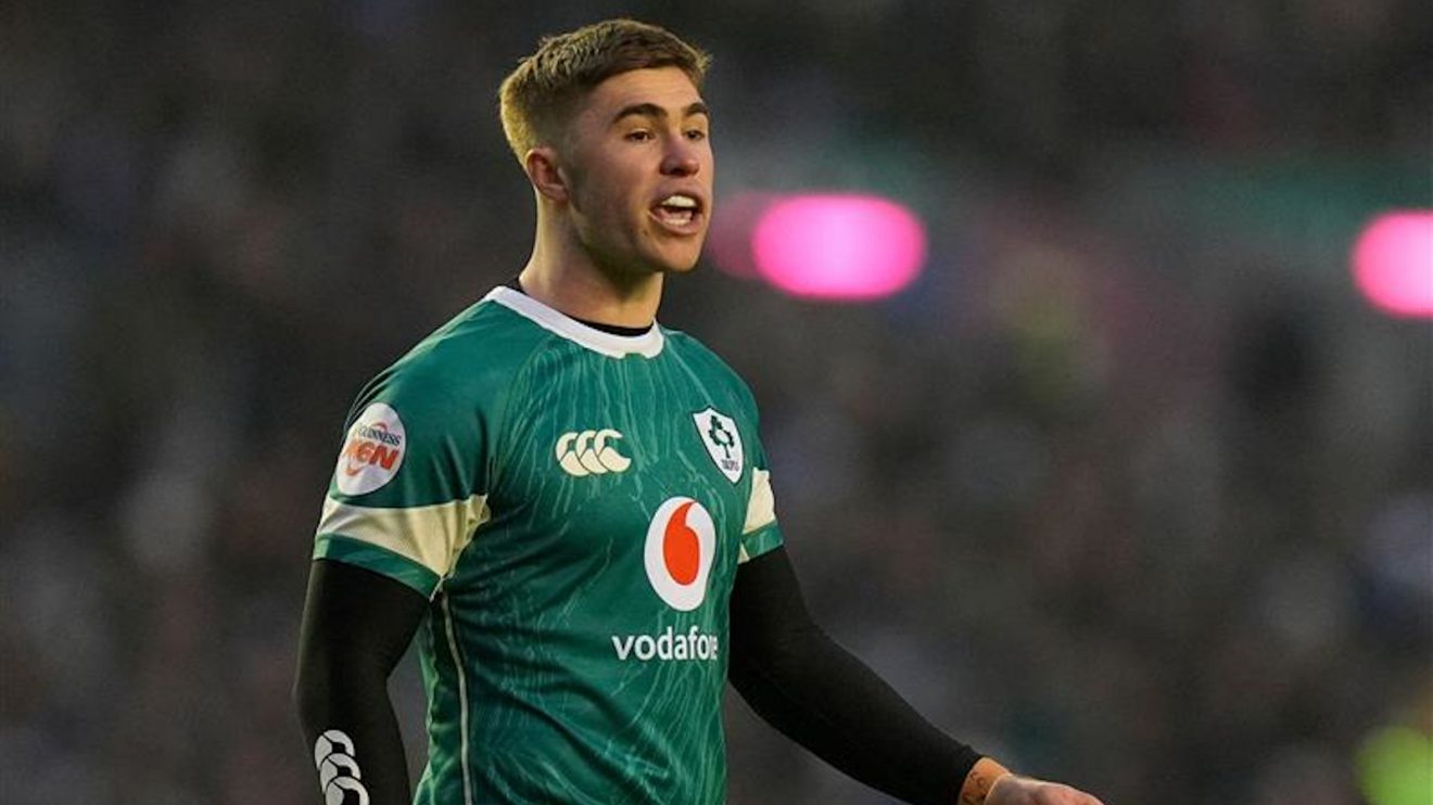 Jack Crowley in action for Ireland.