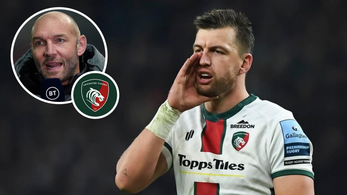 Handre Pollard and an insert of Leicester Tigers legend Ben Kay.