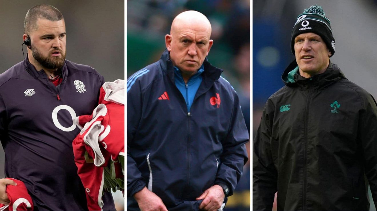 Coaches Tom Harrison (left), Shaun Edwards (middle) and Paul O'Connell (right), who work for England, France and Ireland respectively.